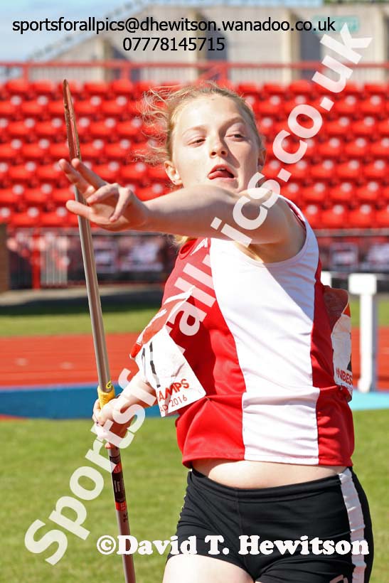 Inter girls javelin, English Schools Track and Field. Photo: David T. Hewitson/Sports for All Pics